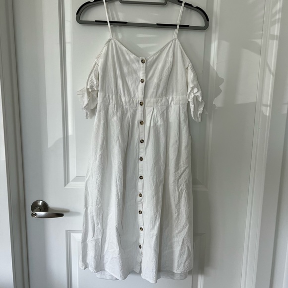 Lulus White Button Up Dress - Small - Picture 2 of 3